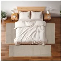 SIMPEX24 Kurzflor-Bettumrandung Bordüre Design, Höhe 7 mm, (Bett-Set, 3-tlg., Bettvorlage), Schlafzimmer Teppich Bettumrandung Läufer Set 3 teilig