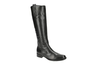 Gabor Damenstiefel 71.647.27 Schwarz Echtleder Schaftstiefel