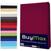 Buymax Spannbettlaken Buymax Jersey aus 100% Baumwolle, Jersey, Gummizug: Rundumgummi, (1 Stück), Pflegeleicht und Atmungsaktiv in Verschiedenen Farben und Größen