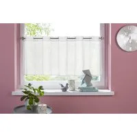 OTTO home Scheibengardine Clea (1 St), Ösen, halbtransparent, Polyester, mit braunen Längsstreifen in grober Struktur