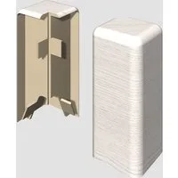 EGGER Sockelleisten-Aussenecke Eiche weiß, L: 1.6 cm, H: 5.9 cm, 2-St., neues kubisches Profil, 2 Stück