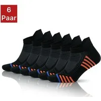 NERS Sportsocken 6 Paar aus Bambus für Damen & Herren gegen Schweißfüße mit Komfortbund (6-Paar, 6 Paar) ohne drückende Naht, Atmungsaktiv, Bequem