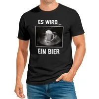 MoonWorks Print-Shirt Herren T-Shirt Männer Bier Alkohol Spruch Partyshirt Fasching mit Print