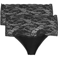 Nina Von C. Taillenslip "Fine Cotton" (2er Pack) eng, elastisch, bequem, feminin, atmungsaktiv, breiter Bund mit Spitze
