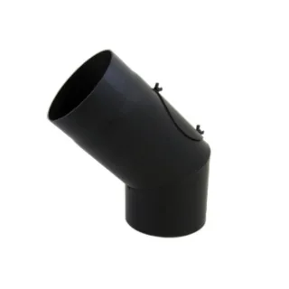 Bertrams Bogen 05SB45-120T 120 x 2 mm, 45Grad, 2-tlg., feststehend, mit Tür, schwarz