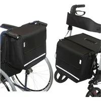 Seniori Aufbewahrungstasche SENIORI Rollator / Rollstuhl Tasche Rollatortasche Rollstuhltasche, 2. Schwarz_Classic