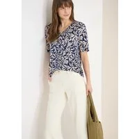 CECIL V-Shirt Sommershirt im Tunika-Look mit floralem Muster