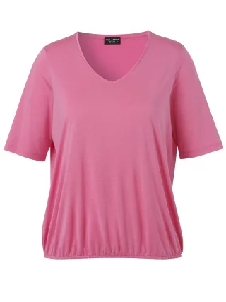 VIA APPIA DUE - T-Shirt V-Ausschnitt 1/2 Arm pink - Gr. - 46