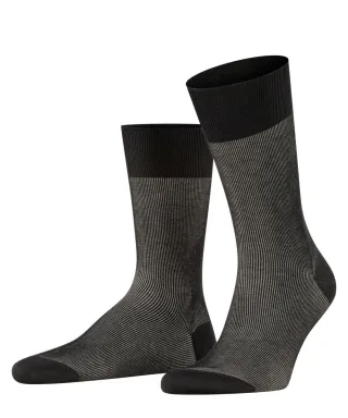 FALKE - Herrensocken - Fine Shadow schwarz - Gr. - 45-46