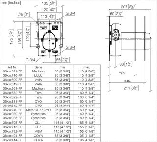 Dornbracht xTOOL UP-Thermostatmodul ohne Mengenregulierung SERIENNEUTRAL 35503970 3550397090