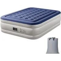 LALAHO Luftmatratze mit eingebauter Pump,Isomatte Camping Outdoor,203 x 153 x 45 cm, Aufblasbare Matratze 2 Personen, mit Pumpe, Tasche, für Camping,Gäste