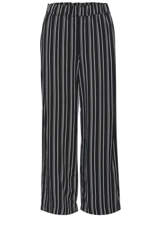 Street One - Gestreifte Culotte schwarz - Gr. - 28