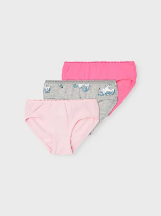 NAME IT - NMFBRIEFS 3P GREY MELANGE UNICORN NOOS grey melange - Gr. - 86