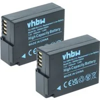 vhbw Akku passend für Panasonic Lumix DMC-FZ200, DMC-FZ2000, DC-FZ1000 II, Kamera-Akku Akku Li-Ion 1000 mAh (7,2 V, 2 St), Leistungsfähige Austausch-Akkus für Digitalkamera, Spiegelreflexkamera