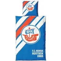 FC Hansa Rostock Bettwäsche Hansa Rostock Retro Bettwäsche Streifen