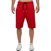 Cipo & Baxx Sweatshorts Herren Regular Fit Capri Hose Mid Waist BA-CK271 Kordelzug mit farblichen Akzenten