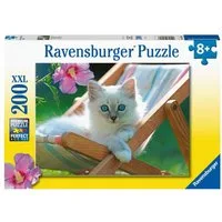 Ravensburger Puzzle Ravensburger Kinderpuzzle - Weißes Kätzchen - 200 Teile Puzzle für..., 200 Puzzleteile