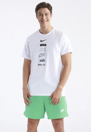 Nike Stack Logo Herren-T-Shirt in Weiß