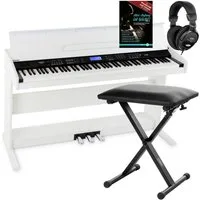 FunKey Digitalpiano DP-88 II E-Piano mit 88 anschlagsdynamische Tasten (Economy-Set, 4-St., inkl. Keyboardbank, Kopfhörer und Klavierschule), umfangreiche Begleitautomatik und Keyboard Chord Akkordbegleitung