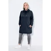 Ulla Popken Jerseykleid Sweatkleid Stehkragen Langarm Taschen