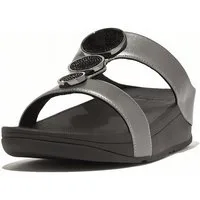 Fitflop Halo Bead-Circle Metallic H-Bar Slides Sandale