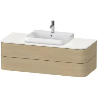 Duravit Happy D.2 Plus Konsolenwaschtischunterbau wandhängend Mediterrane Eiche Matt 1300x550x408 mm HP4962071710010