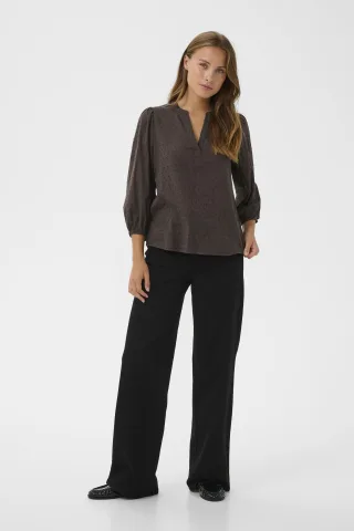 Langarm-Bluse KAfrancesca Langarm-Bluse Regular fit chocolate
