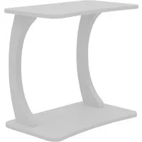 en.casa Beistelltisch, »Stattela« C-förmig 59 x 35 x 56 cm mit 4 Rollen Weiß
