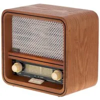 Camry CR 1188 Retro-Radio (Stereo Lautsprecher, MP3 Wiedergabe, AM/FM, USB, Bluetooth, Holzgehäuse, Vintage Küchenradio, beleuchtete Skala, Braun)