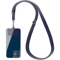 EAZY CASE Handykette Universal Handykette mit Breitband, Universal Handykette Chain Kordel wechselbar mit Karabiner Navy Blau