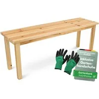 holz4home® Gartenbank Kleine Sitzbank aus Holz I Ohne Lehne, Einfache Montage