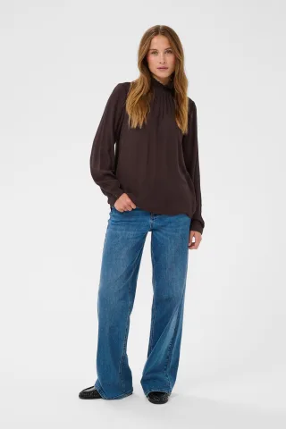 Langarm-Bluse Trine Langarm-Bluse Regular fit dark brown