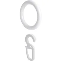 Liedeco Gardinenring, Gardinenstangen, (Packung, 10-St., mit Faltenlegehaken), für Gardinenstangen Ø 28 mm