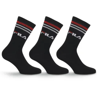 Fila Socken 3 Paar, breites Rippenbündchen, Logoschriftzug, Cotton-Mix