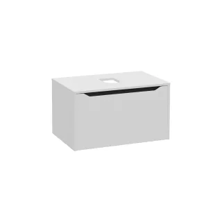 VitrA New Integra Square Waschtischunterschrank (Aufsatzwaschtisch) mit 1 Vollauszug 76 Matt,80279 80279