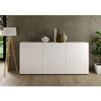 Home affaire Sideboard Rio Breite 181 cm, Kommode mit 3 Türen, Anrichte, geriffelte MDF-Fronten, modern u. elegant, viel Stauraum