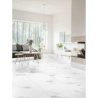 Check Vinylboden – Klick-Vinyl Hochglanz Marmoroptik 83x47 cm – wasserfest & robust –, Hochglanz-Fliese XL, inkl. Trittschalldämmung, Packung, In 1 Packung: 6 Paneele - 2,341m², 1 Packung: 6 Stück, 2,341 m², Check one