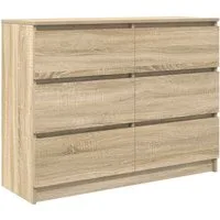vidaXL Sideboard Sideboard Sonoma-Eiche 100x35x76 cm Holzwerkstoff (1 St)