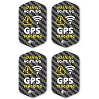 iSecur Aufkleber iSecur 4er GPS Tracking Aufkleber Set I 3 x 5 cm I Warning I hin833