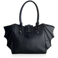 Banned Schultertasche Annabelle, Angenähte Fledermausflügel