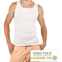 STTS Unterhemd 3-er Pack Herrenunterhemden Weiß Feinripp 100% Baumwolle Top-Qualität