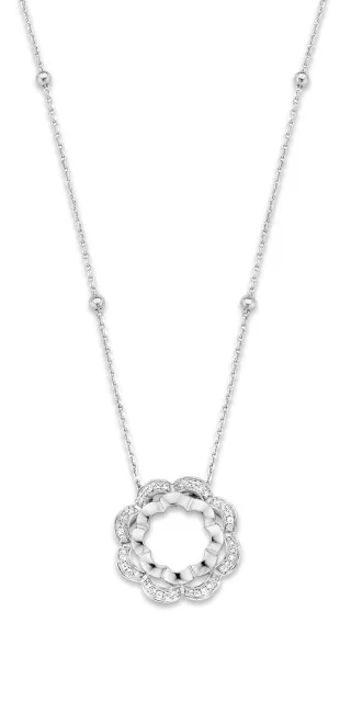 Orphelia 'Onyx' Damenkette mit Anhänger aus 925er Sterlingsilber – Silber ZH-7127