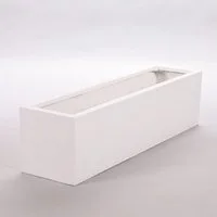Elegant Einrichten Pflanzkübel Fiberglas rechteckig 100x25x25cm perlmuttweiß (1 St)
