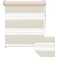 Doppelrollo Zevra Doppelrollo / Duo Rollo, 40 x 160 cm, creme, Victoria M., halbtransparent, ohne Bohren, freihängend, verschraubt, Feuchtraumgeeignet, Sichtschutz oder Durchsicht
