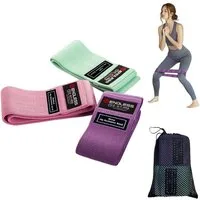 Endless Trainingsband EL1044 Resistance Loop Bands 3er Set Material: Baumwolle für Unisex, Resistance Band 3er Set mit leichtem,mittlerem und schwerem Widerstand