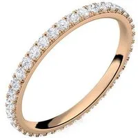 Amoonic Verlobungsring Damenring Roségold vergoldet Silber 925 mit Zirkonia Geschenk Damen (inkl. Schmucketui)