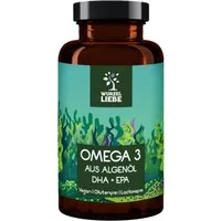 WURZELLIEBE Omega 3 Vegan aus Algenöl - DHA + EPA Kapseln, 60 St., 41,4 g