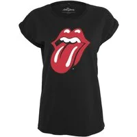 Merchcode Kurzarmshirt Merchcode Damen Ladies Rolling Stones Tongue Tee (1-tlg)