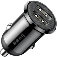 Baseus Grain Pro Autoladegerät 2x USB 4,8 A schwarz Auto-Adapter