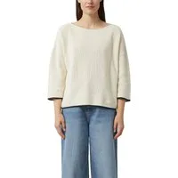 comma Strickpullover mit Kontrast-Details